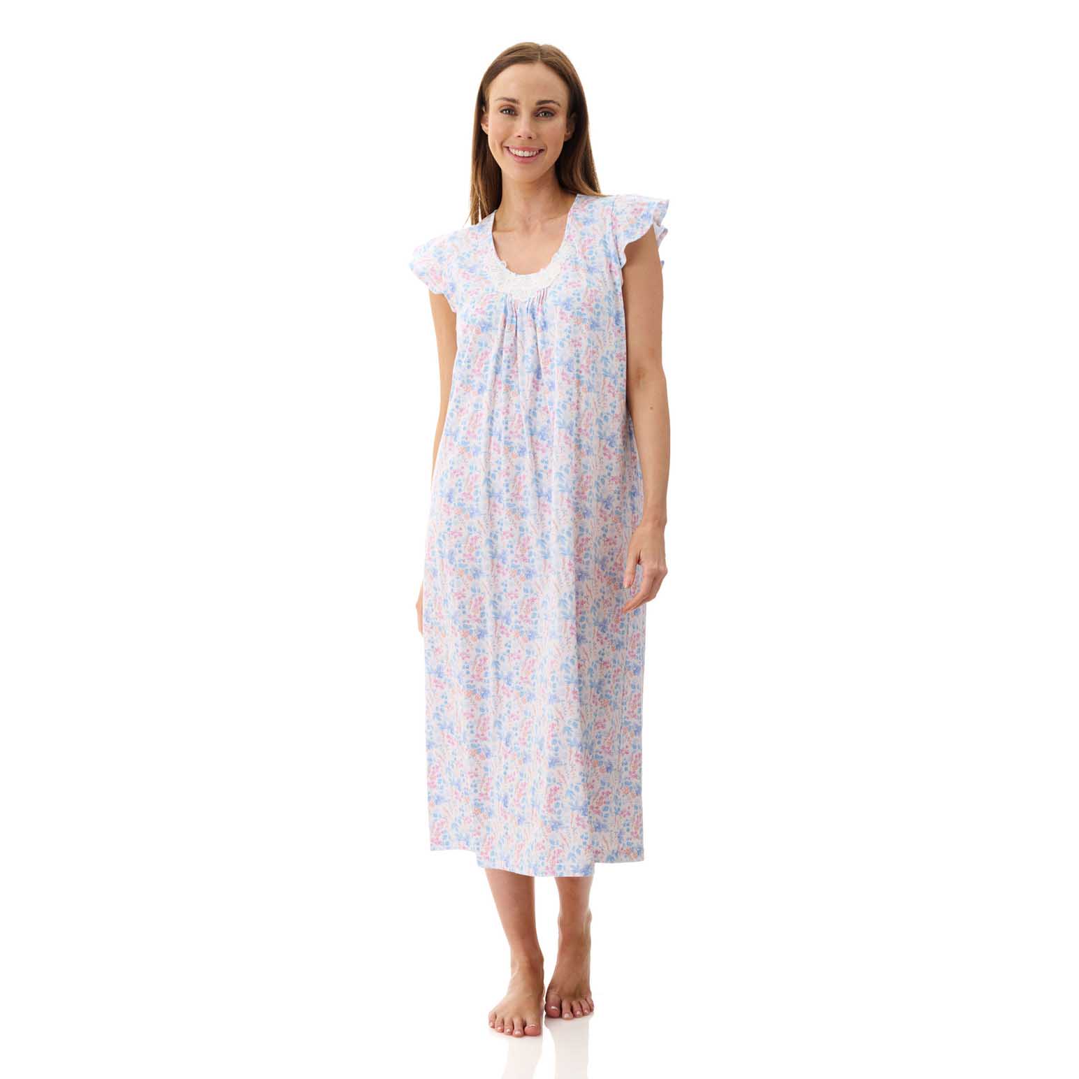 Givoni Penny Flutter Sleeve Mid Length Nightie